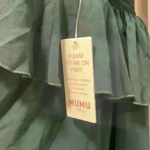 Show me your mumu- NWT Reese Ruffle Midi Dress Sz XS - Picture 9 of 12